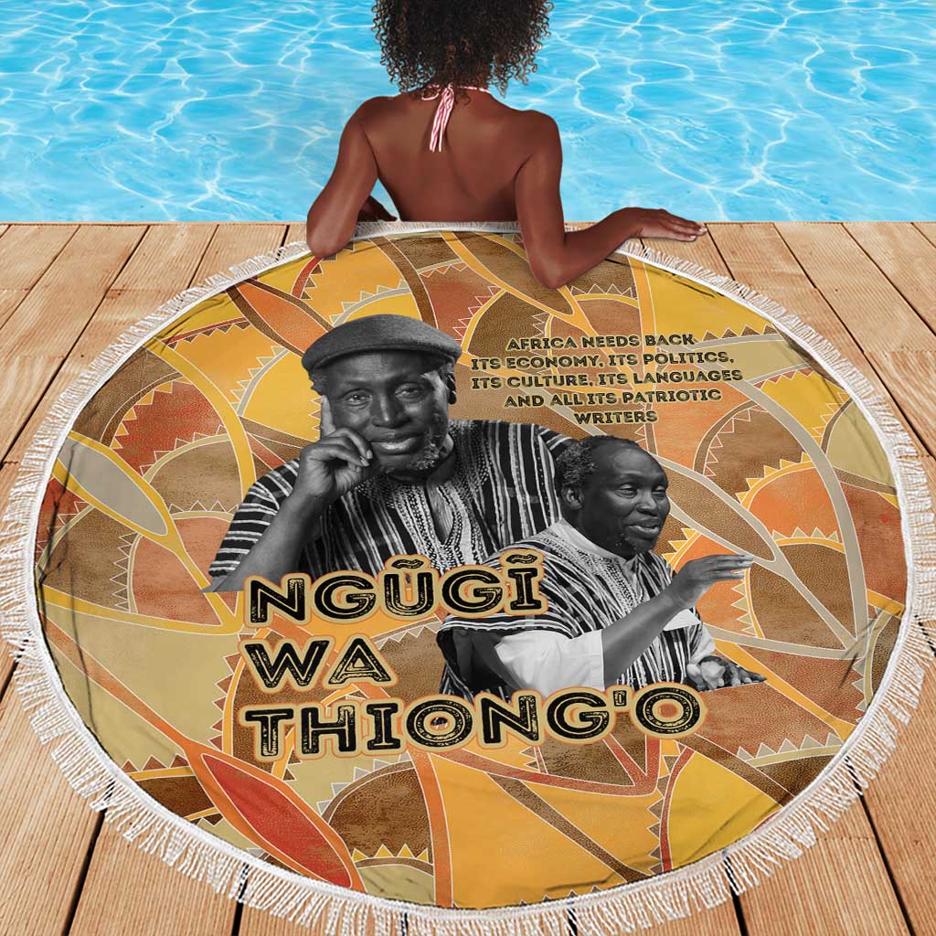 Ngugi wa Thiong O Beach Blanket African Literary Icon Portrait Cultural Revival - African Pride