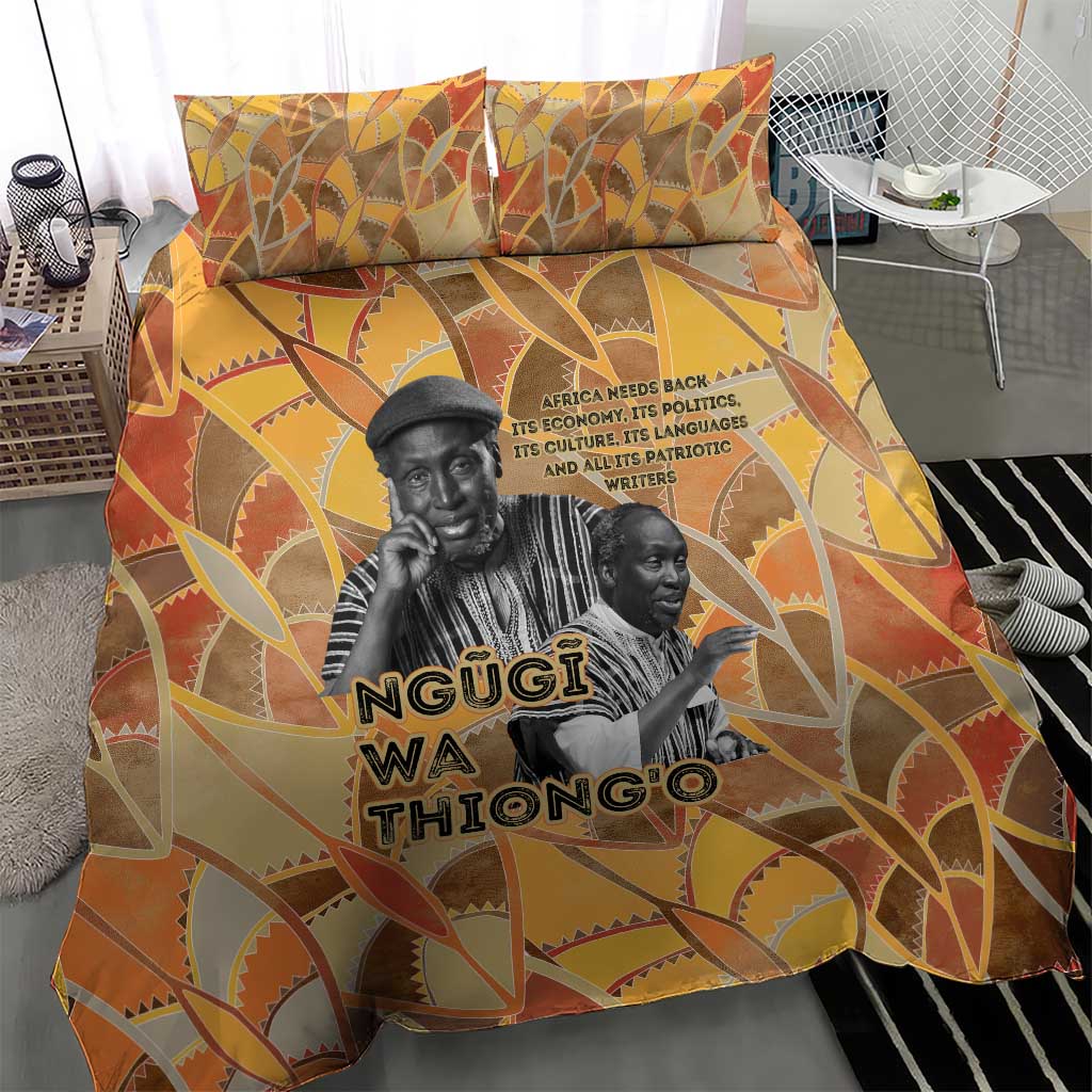 Ngugi wa Thiong O Bedding Set African Literary Icon Portrait Cultural Revival - African Pride