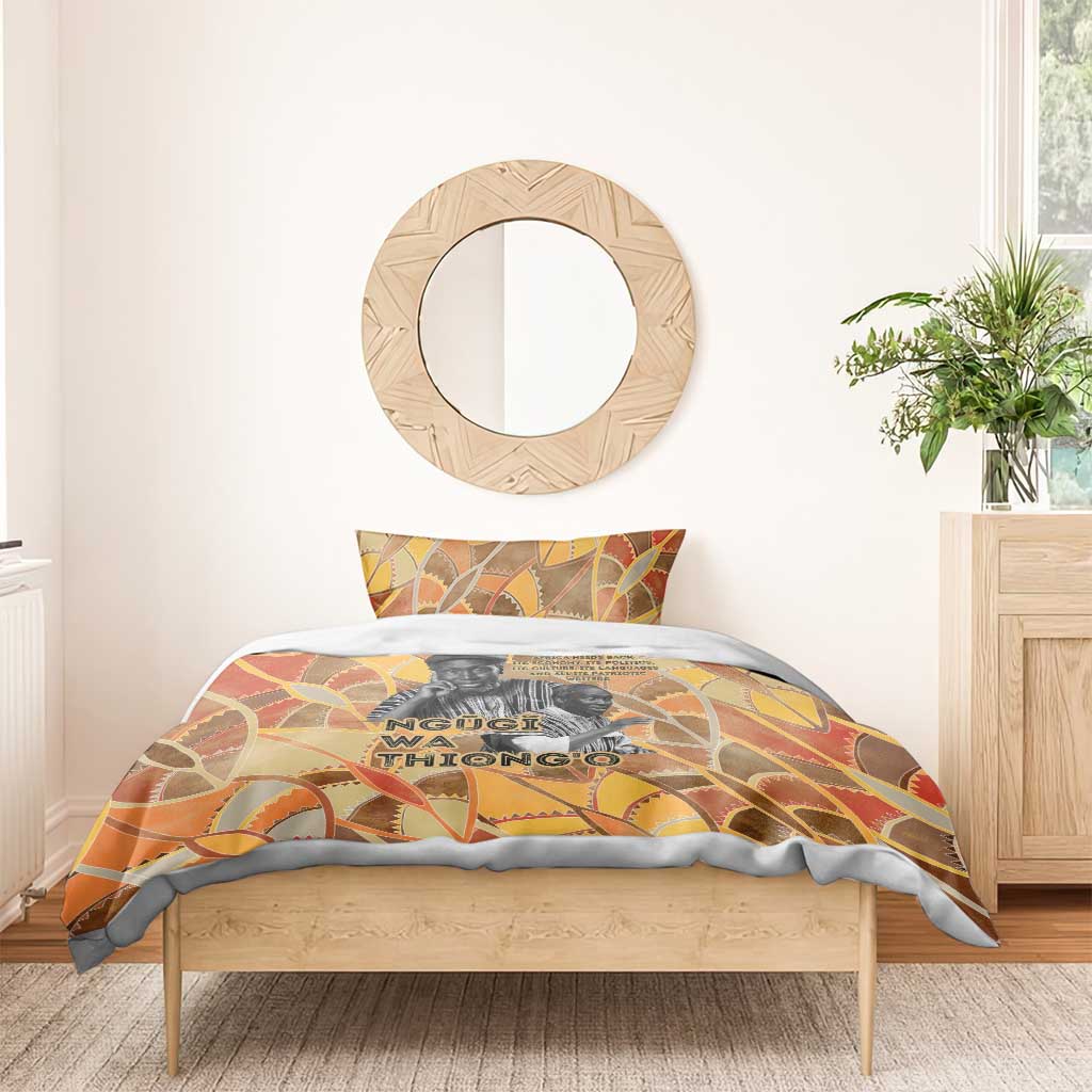 Ngugi wa Thiong O Bedding Set African Literary Icon Portrait Cultural Revival - African Pride