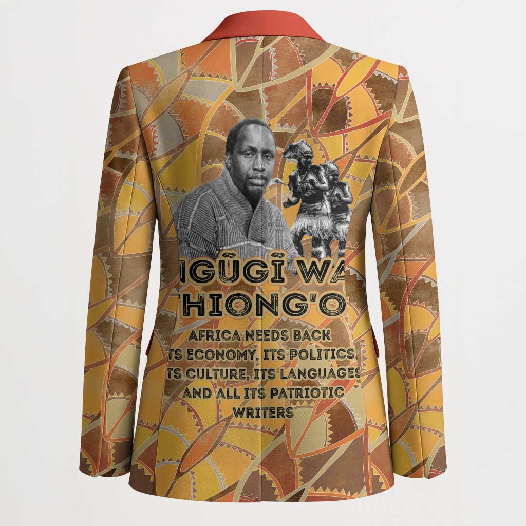 Ngugi wa Thiong O Blazer African Literary Icon Portrait Cultural Revival - African Pride
