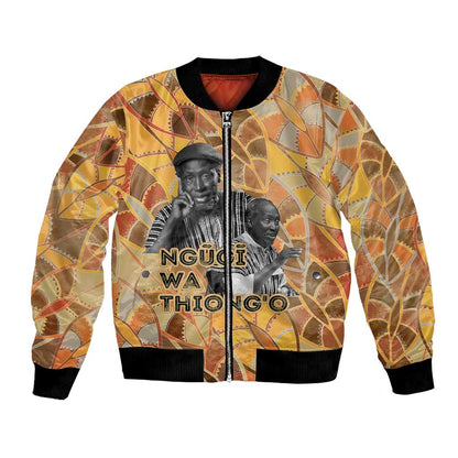 Ngugi wa Thiong O Bomber Jacket African Literary Icon Portrait Cultural Revival - African Pride