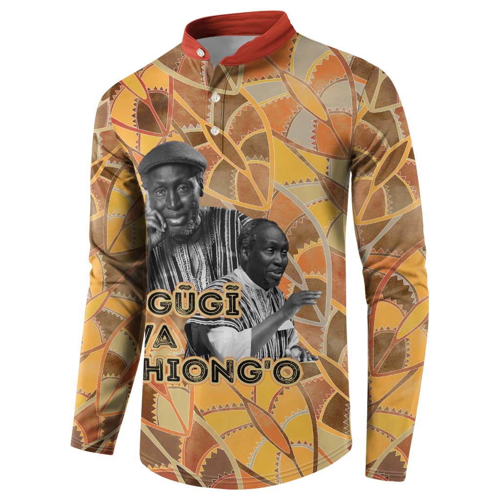 Ngugi wa Thiong O Button Sweatshirt African Literary Icon Portrait Cultural Revival