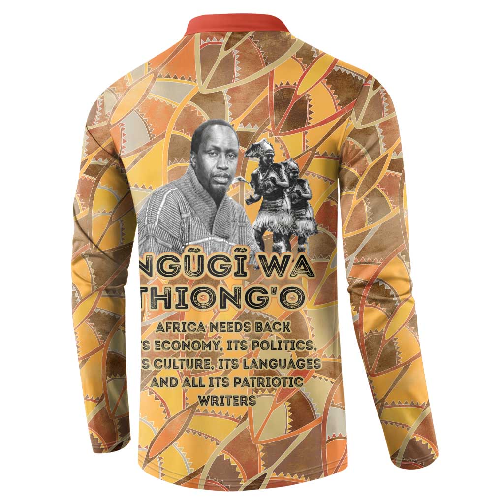 Ngugi wa Thiong O Button Sweatshirt African Literary Icon Portrait Cultural Revival