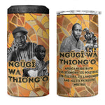 Ngugi wa Thiong O 4 in 1 Can Cooler Tumbler African Literary Icon Portrait Cultural Revival - African Pride