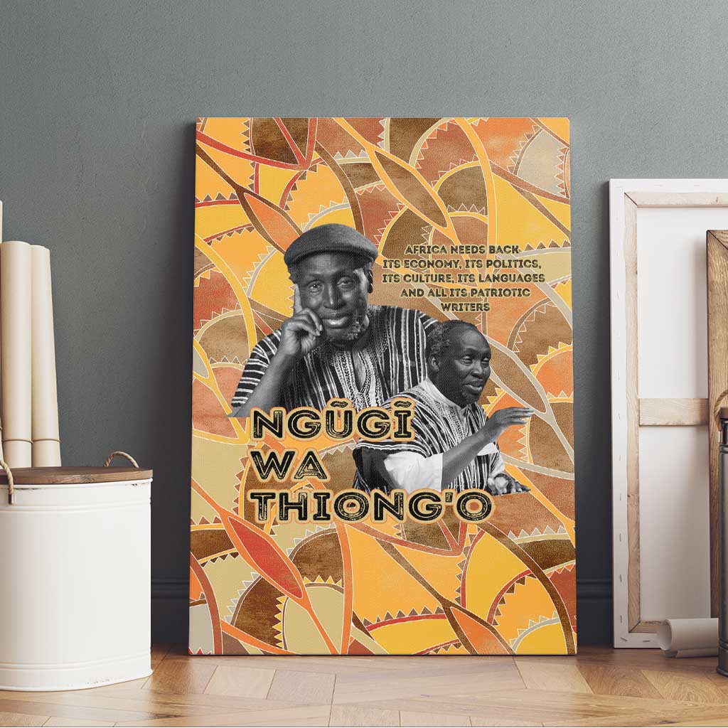 Ngugi wa Thiong O Canvas Wall Art African Literary Icon Portrait Cultural Revival - African Pride