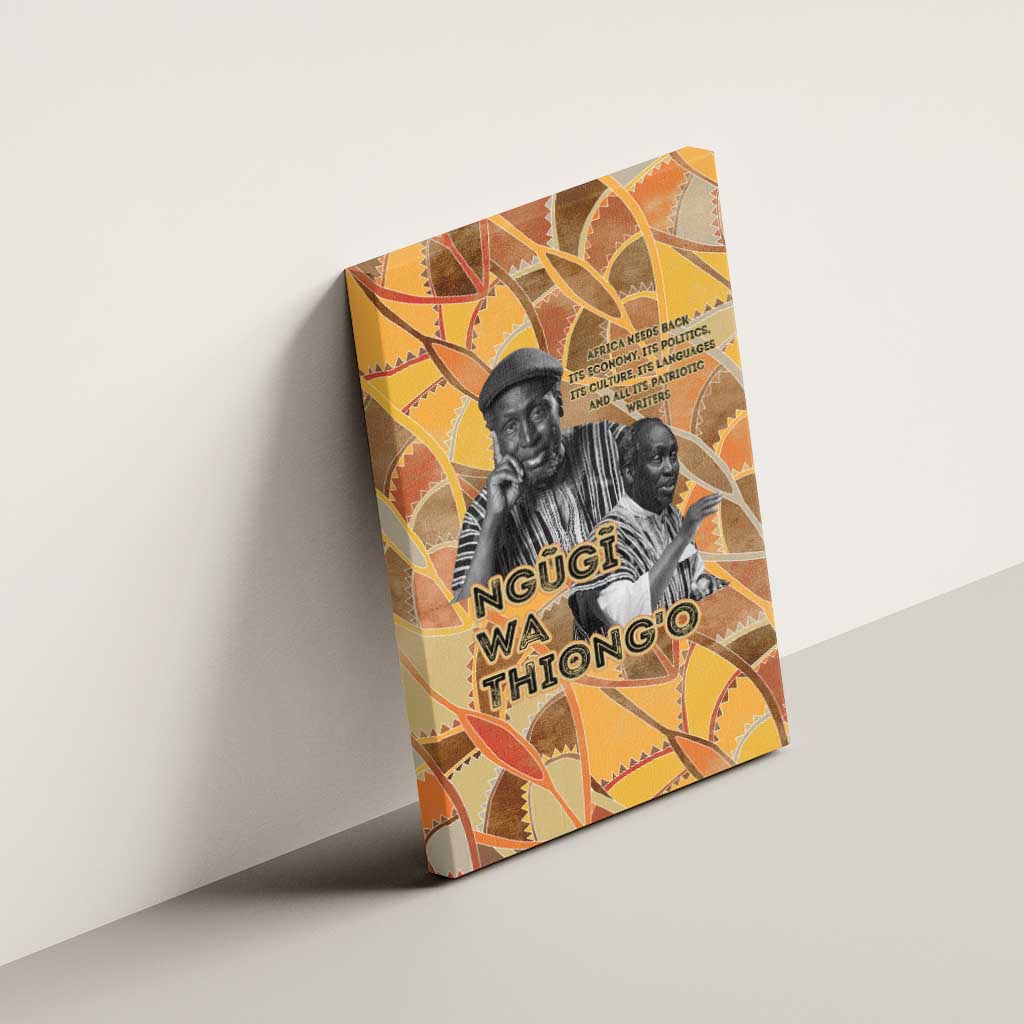Ngugi wa Thiong O Canvas Wall Art African Literary Icon Portrait Cultural Revival - African Pride