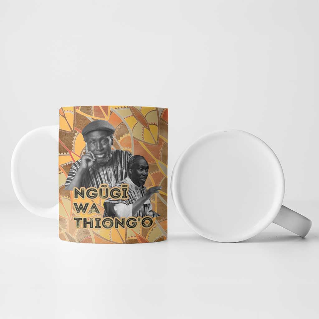 Ngugi wa Thiong O Ceramic Mug African Literary Icon Portrait Cultural Revival - African Pride