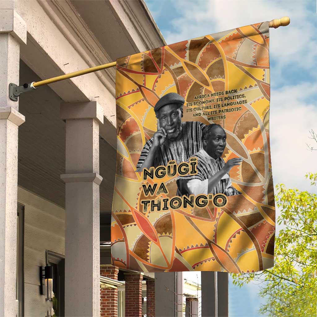 Ngugi wa Thiong O Garden Flag African Literary Icon Portrait Cultural Revival - African Pride