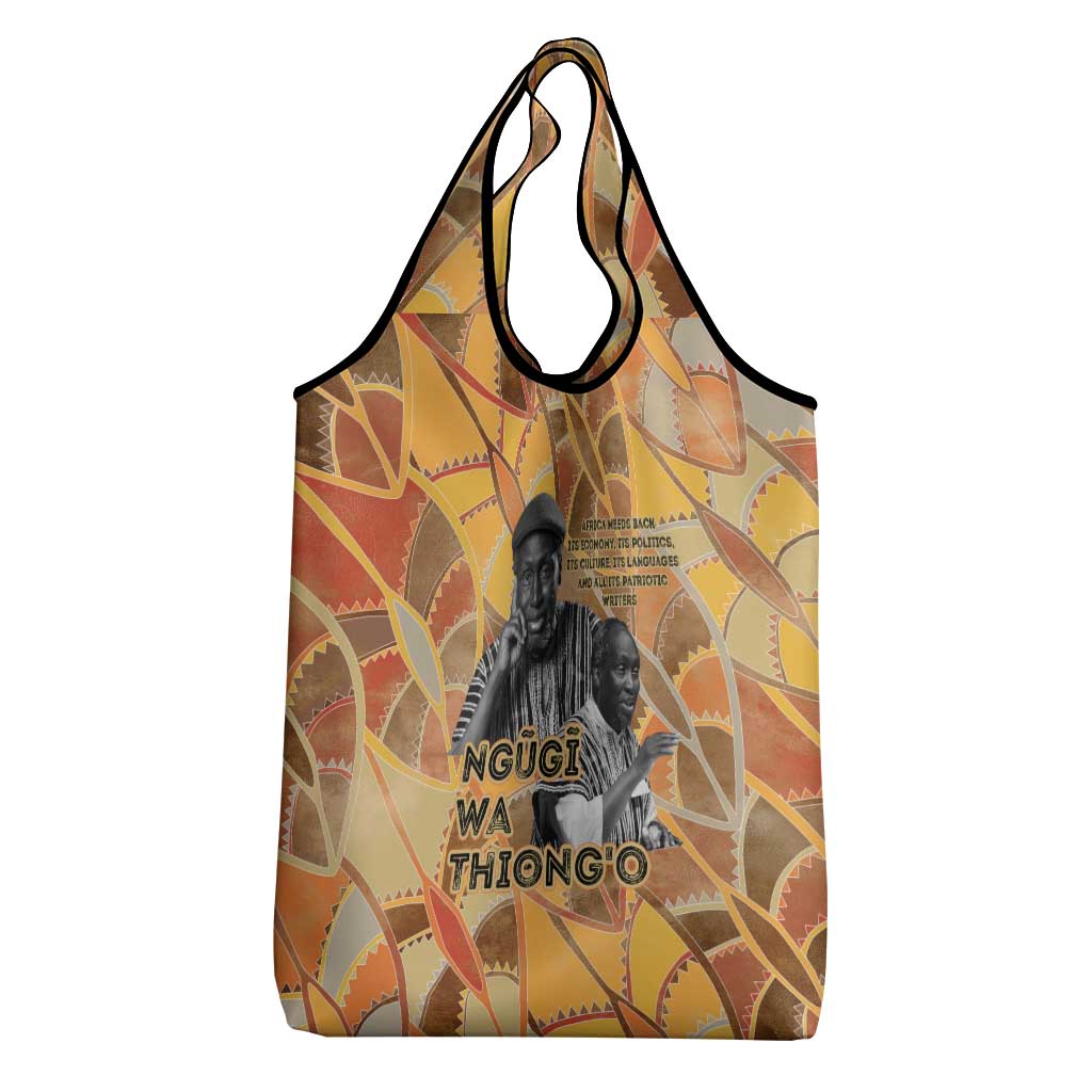 Ngugi wa Thiong O Grocery Bag African Literary Icon Portrait Cultural Revival - African Pride