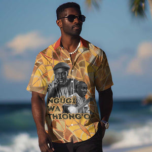 Ngugi wa Thiong O Hawaiian Shirt African Literary Icon Portrait Cultural Revival - African Pride