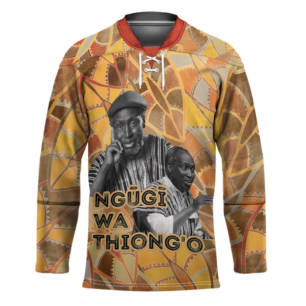Ngugi wa Thiong O Hockey Jersey African Literary Icon Portrait Cultural Revival - African Pride