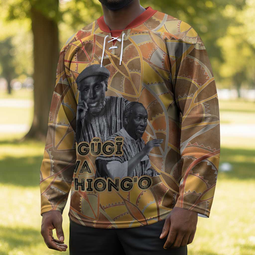 Ngugi wa Thiong O Hockey Jersey African Literary Icon Portrait Cultural Revival - African Pride