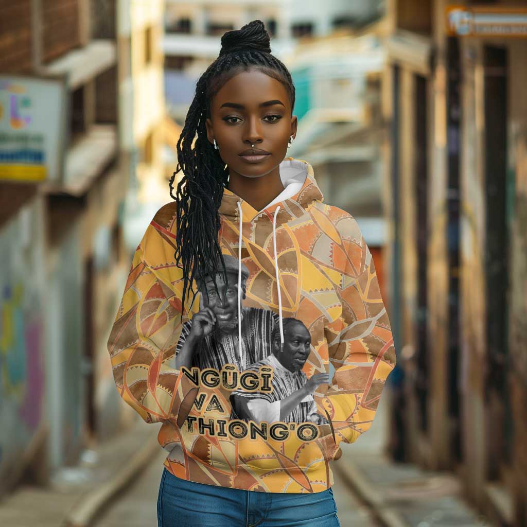 Ngugi wa Thiong O Hoodie African Literary Icon Portrait Cultural Revival - African Pride