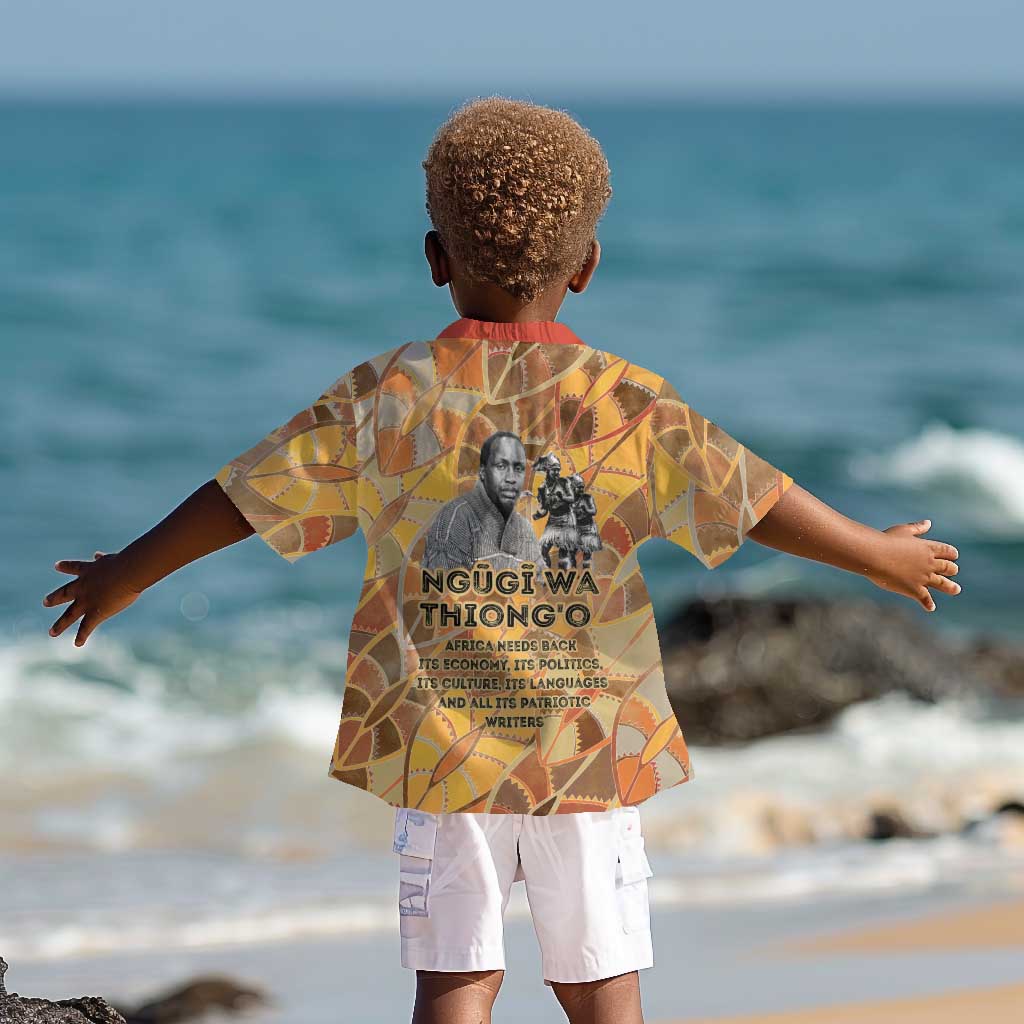 Ngugi wa Thiong O Kid Hawaiian Shirt African Literary Icon Portrait Cultural Revival - African Pride