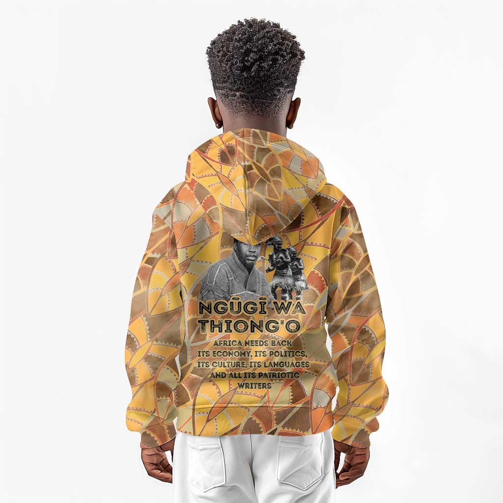 Ngugi wa Thiong O Kid Hoodie African Literary Icon Portrait Cultural Revival - African Pride