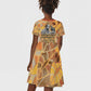 Ngugi wa Thiong O Kid Short Sleeve Dress African Literary Icon Portrait Cultural Revival - African Pride