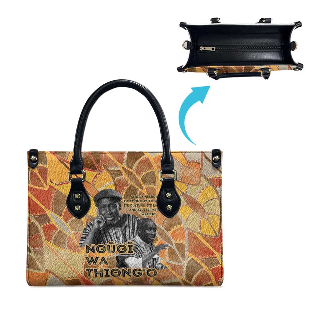 Ngugi wa Thiong O Leather Bag African Literary Icon Portrait Cultural Revival - African Pride