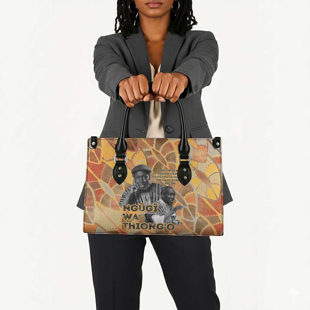 Ngugi wa Thiong O Leather Bag African Literary Icon Portrait Cultural Revival - African Pride
