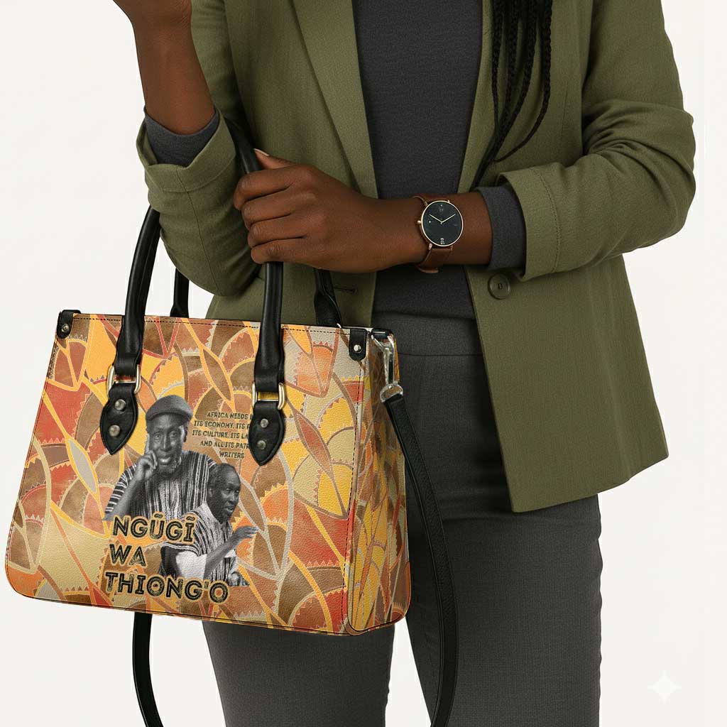 Ngugi wa Thiong O Leather Bag African Literary Icon Portrait Cultural Revival - African Pride