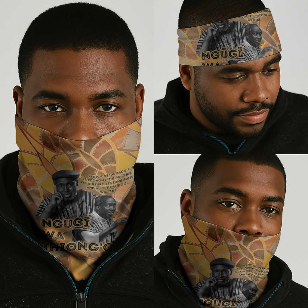Ngugi wa Thiong O Neck Gaiter African Literary Icon Portrait Cultural Revival - African Pride