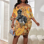 Ngugi wa Thiong O Off Shoulder Short Dress African Literary Icon Portrait Cultural Revival - African Pride