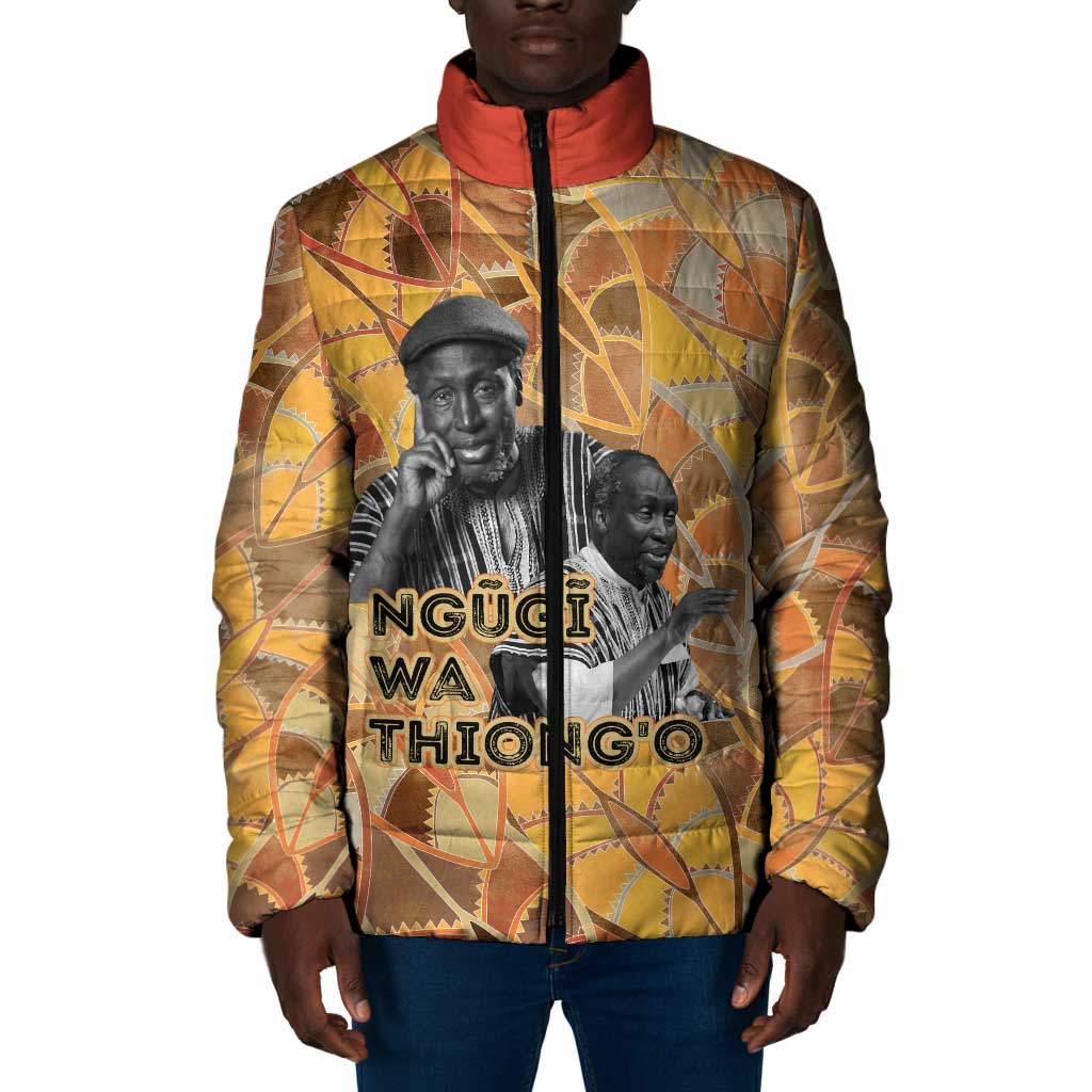 Ngugi wa Thiong O Padded Jacket African Literary Icon Portrait Cultural Revival - African Pride