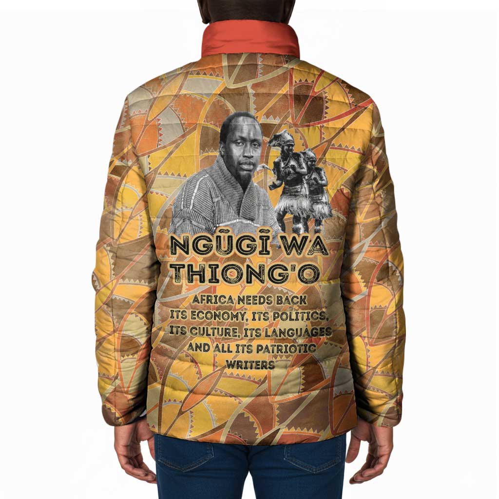 Ngugi wa Thiong O Padded Jacket African Literary Icon Portrait Cultural Revival - African Pride