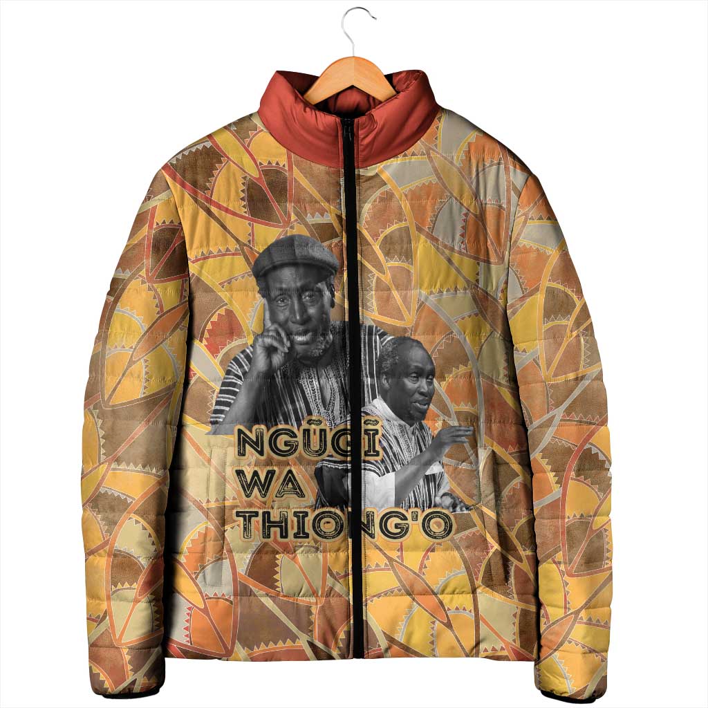 Ngugi wa Thiong O Padded Jacket African Literary Icon Portrait Cultural Revival - African Pride