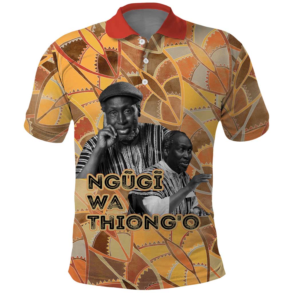 Ngugi wa Thiong O Polo Shirt African Literary Icon Portrait Cultural Revival - African Pride