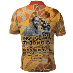Ngugi wa Thiong O Polo Shirt African Literary Icon Portrait Cultural Revival - African Pride