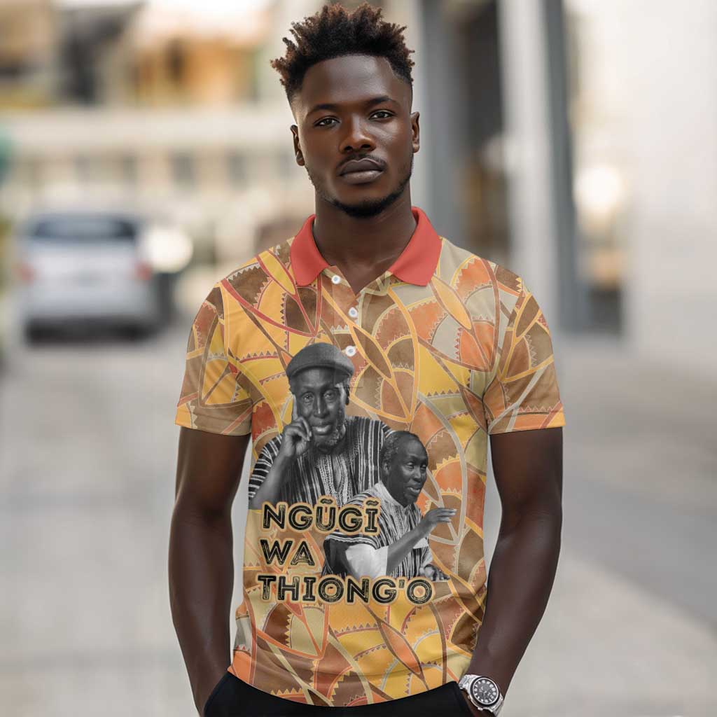 Ngugi wa Thiong O Polo Shirt African Literary Icon Portrait Cultural Revival - African Pride