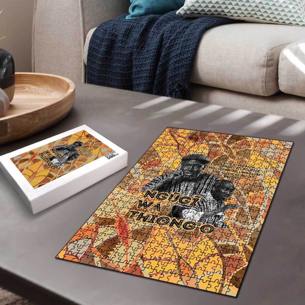 Ngugi wa Thiong O Puzzle African Literary Icon Portrait Cultural Revival - African Pride