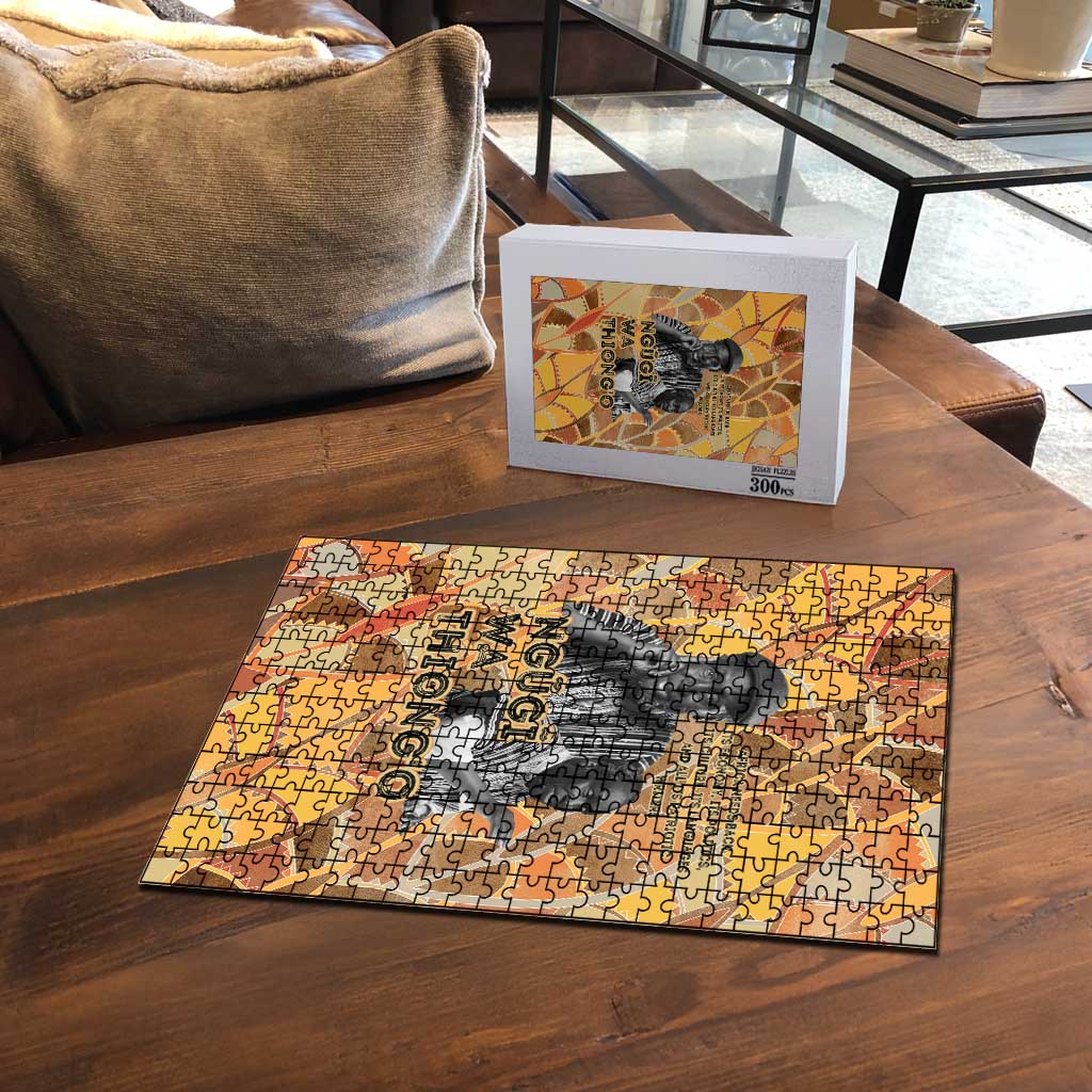 Ngugi wa Thiong O Puzzle African Literary Icon Portrait Cultural Revival - African Pride