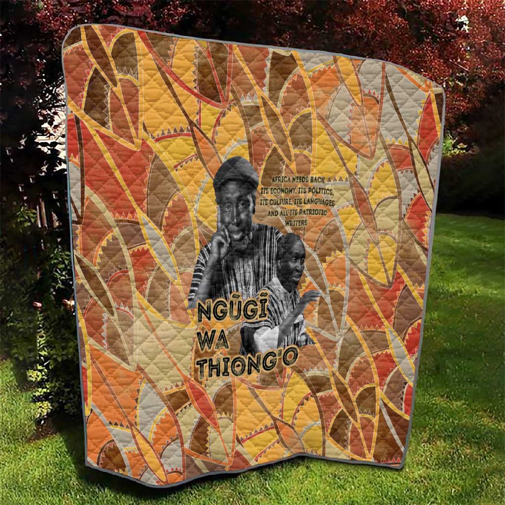 Ngugi wa Thiong O Quilt African Literary Icon Portrait Cultural Revival - African Pride