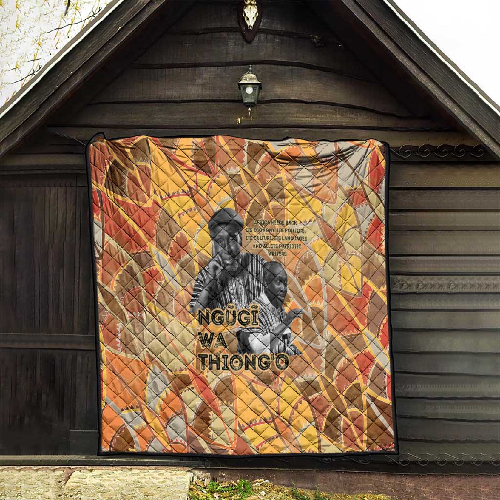 Ngugi wa Thiong O Quilt African Literary Icon Portrait Cultural Revival - African Pride