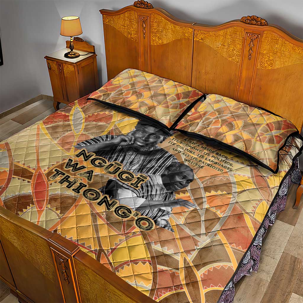 Ngugi wa Thiong O Quilt Bed Set African Literary Icon Portrait Cultural Revival - African Pride