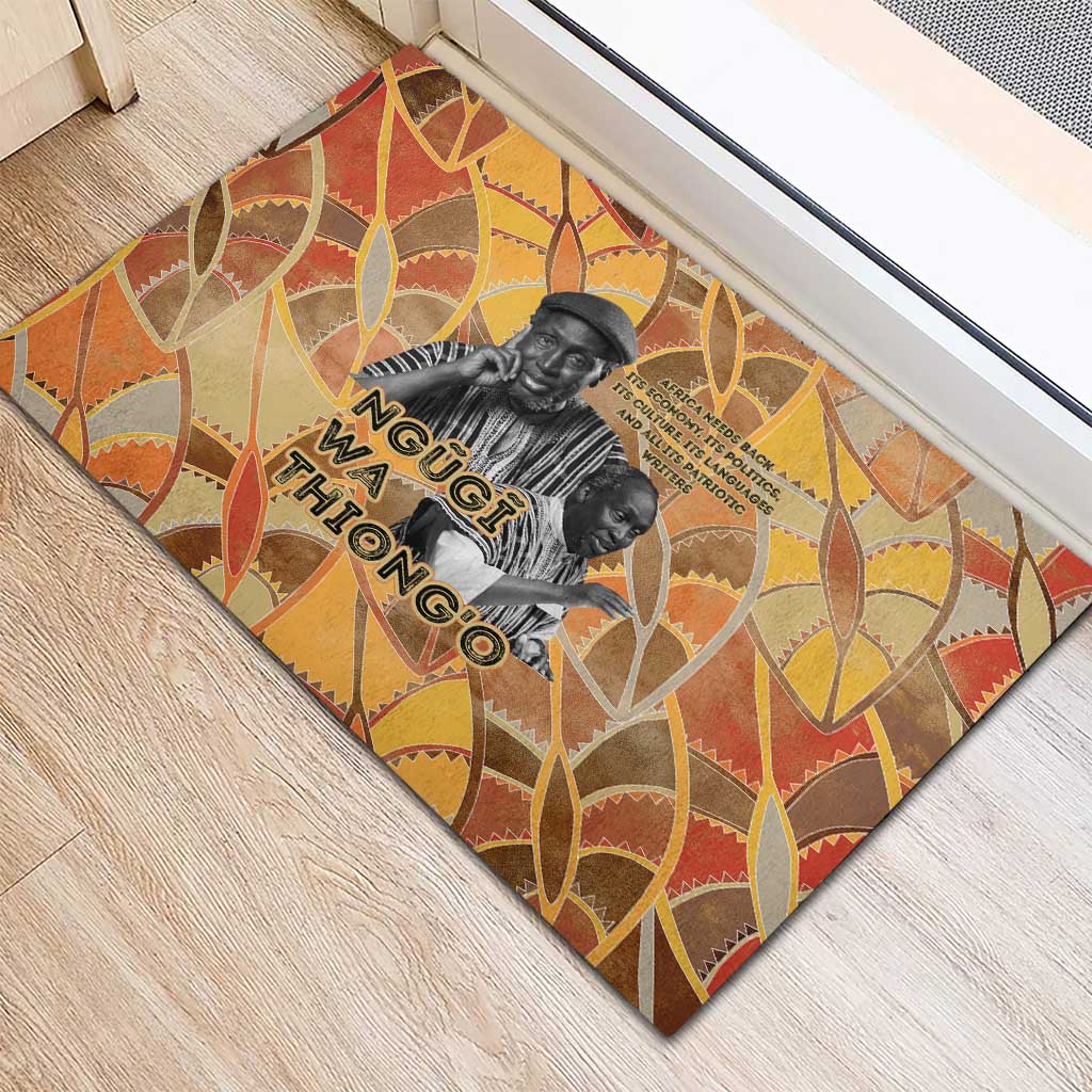 Ngugi wa Thiong O Rubber Doormat African Literary Icon Portrait Cultural Revival - African Pride