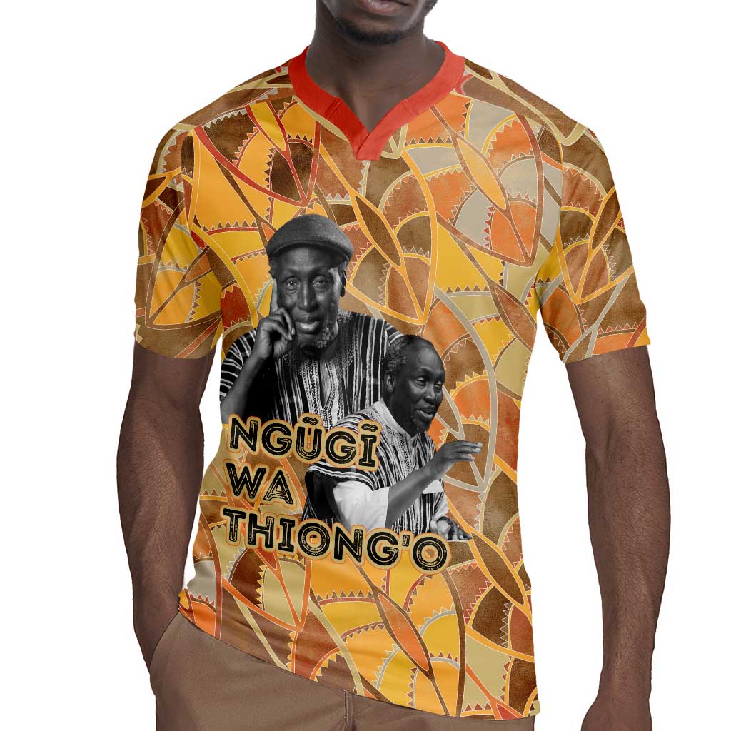 Ngugi wa Thiong O Rugby Jersey African Literary Icon Portrait Cultural Revival - African Pride