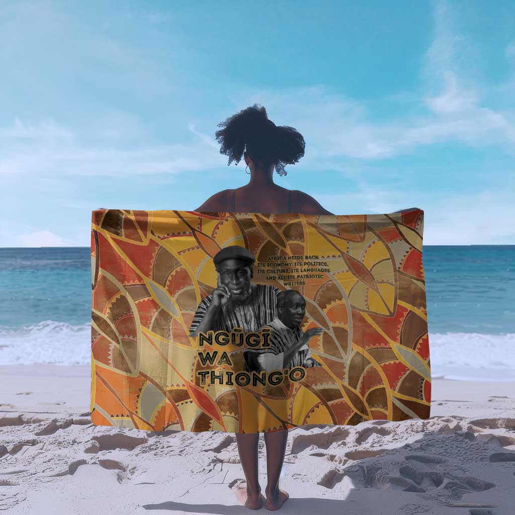 Ngugi wa Thiong O Sarong African Literary Icon Portrait Cultural Revival - African Pride