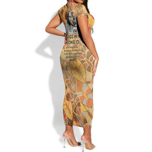 Ngugi wa Thiong O Short Sleeve Bodycon Dress African Literary Icon Portrait Cultural Revival - African Pride