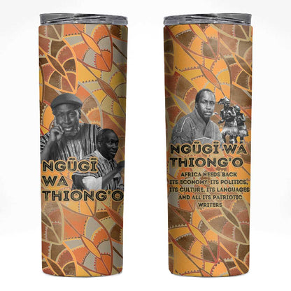 Ngugi wa Thiong O Skinny Tumbler African Literary Icon Portrait Cultural Revival - African Pride