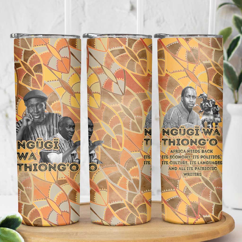 Ngugi wa Thiong O Skinny Tumbler African Literary Icon Portrait Cultural Revival - African Pride