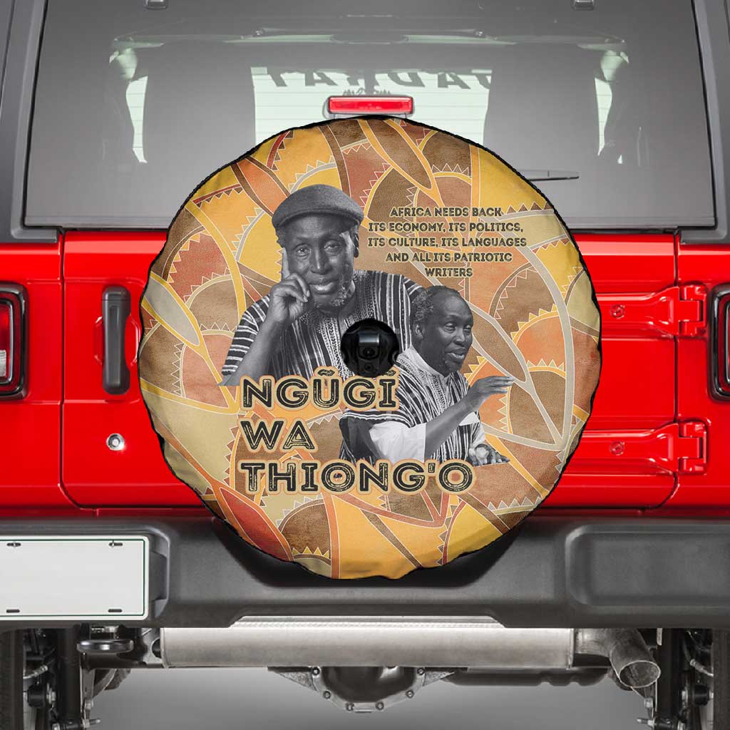 Ngugi wa Thiong O Spare Tire Cover African Literary Icon Portrait Cultural Revival - African Pride