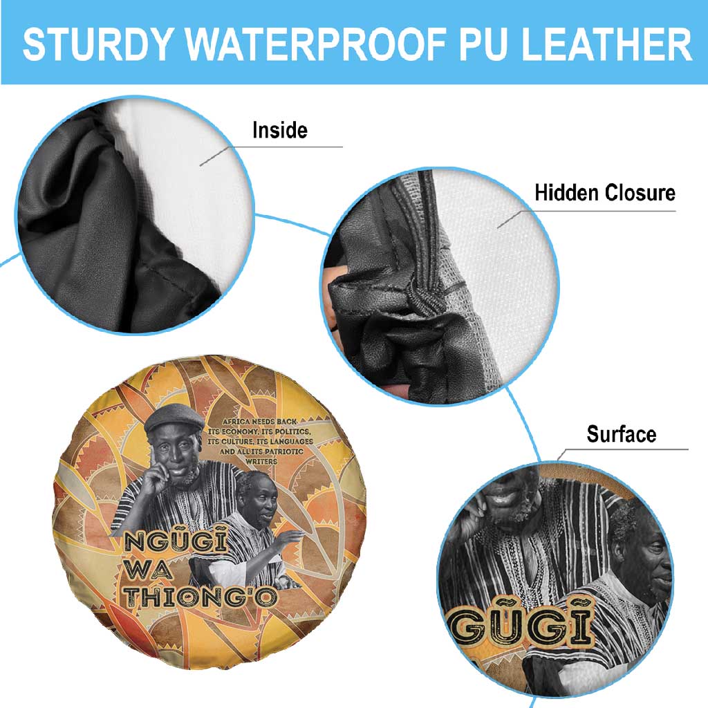 Ngugi wa Thiong O Spare Tire Cover African Literary Icon Portrait Cultural Revival - African Pride