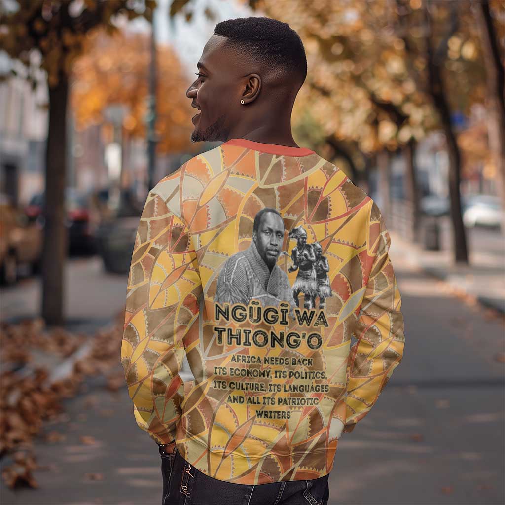 Ngugi wa Thiong O Sweatshirt African Literary Icon Portrait Cultural Revival - African Pride