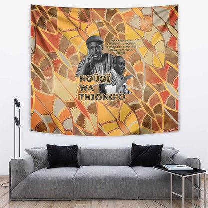 Ngugi wa Thiong O Tapestry African Literary Icon Portrait Cultural Revival - African Pride