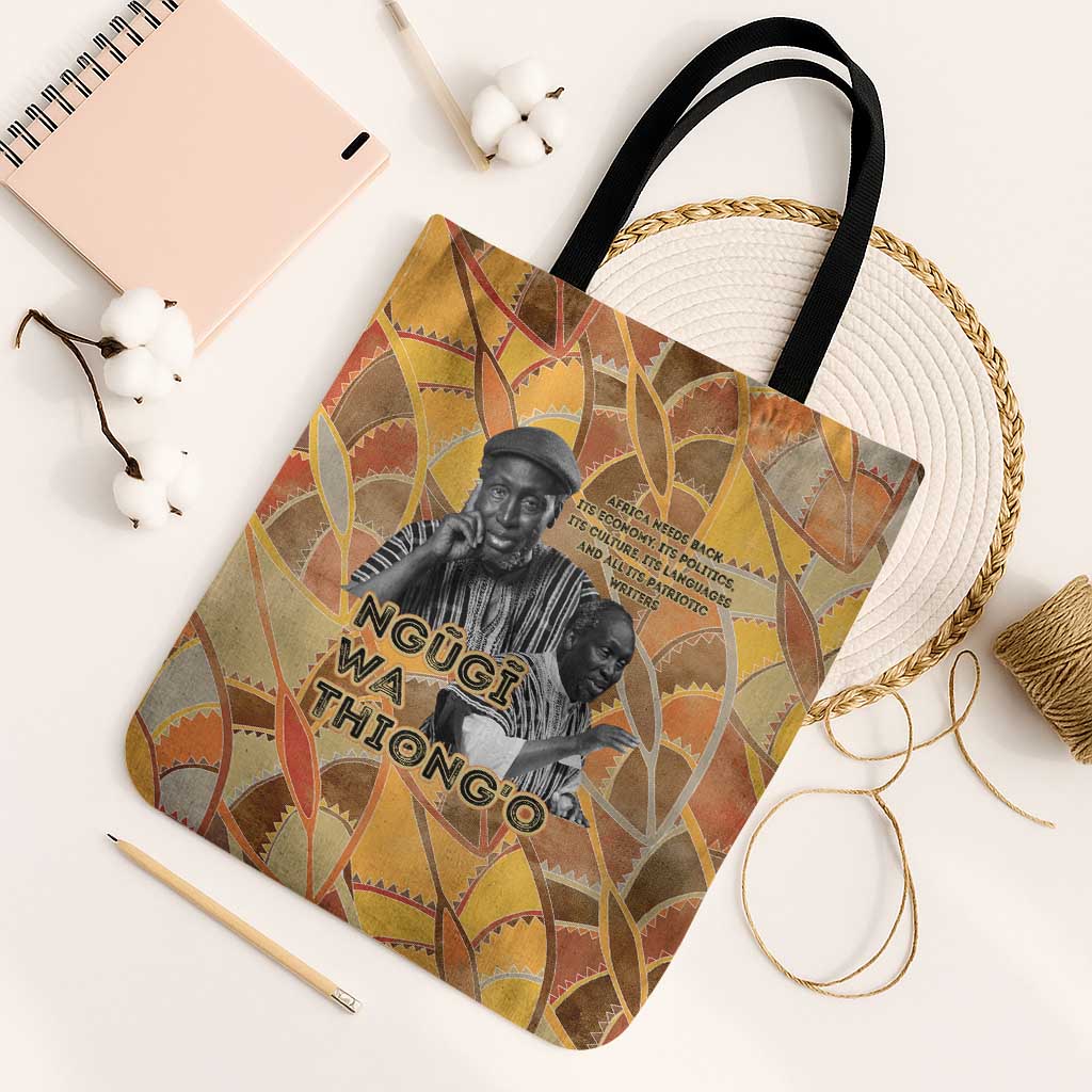 Ngugi wa Thiong O Tote Bag African Literary Icon Portrait Cultural Revival - African Pride