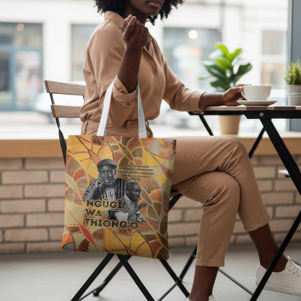 Ngugi wa Thiong O Tote Bag African Literary Icon Portrait Cultural Revival - African Pride