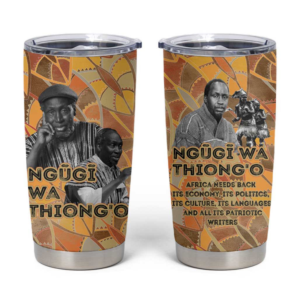 Ngugi wa Thiong O Tumbler Cup African Literary Icon Portrait Cultural Revival - African Pride