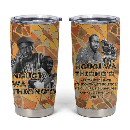 Ngugi wa Thiong O Tumbler Cup African Literary Icon Portrait Cultural Revival - African Pride